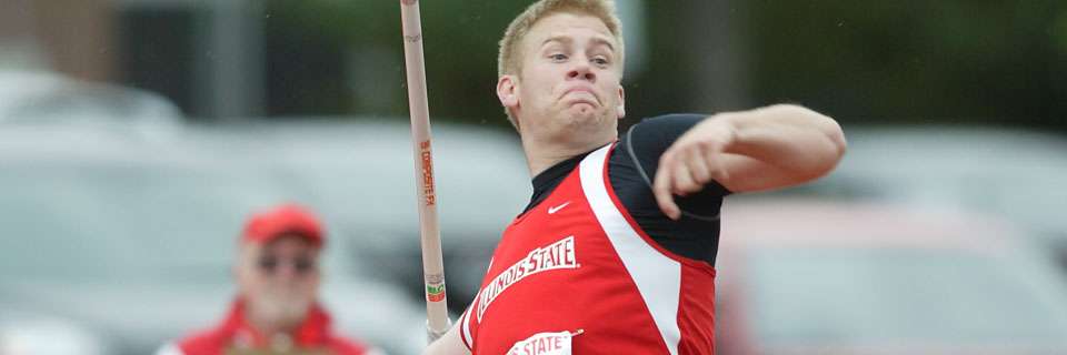 A student gives his all during a track meet.
