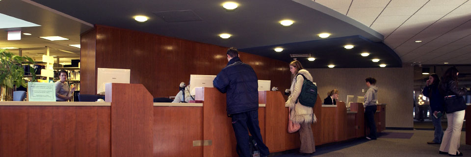 A view in the entryway of Milner where students gather.