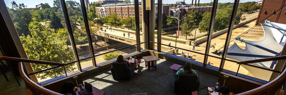 A scenic view from within Milner looking outside.